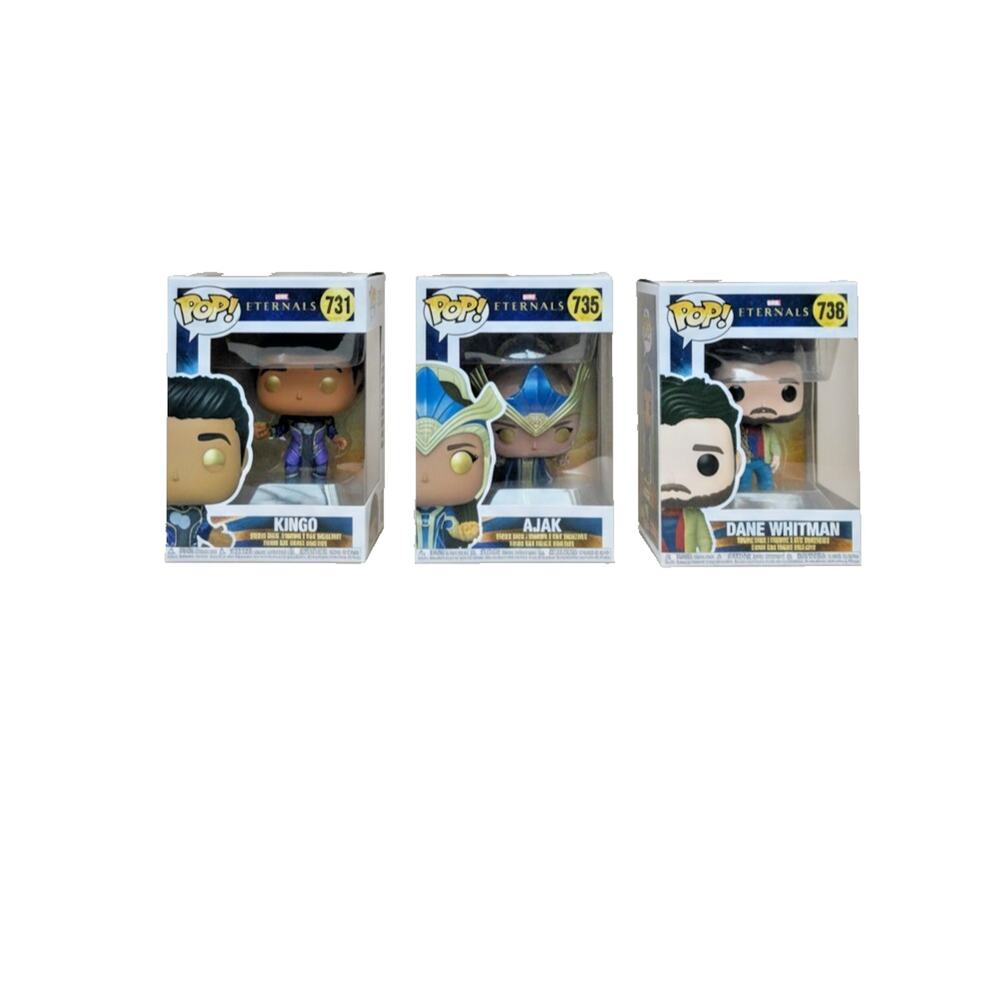 Funko Pop Marvel Eternals Lot Kingo Ajak Dane Whitman 731 735 738